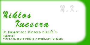 miklos kucsera business card